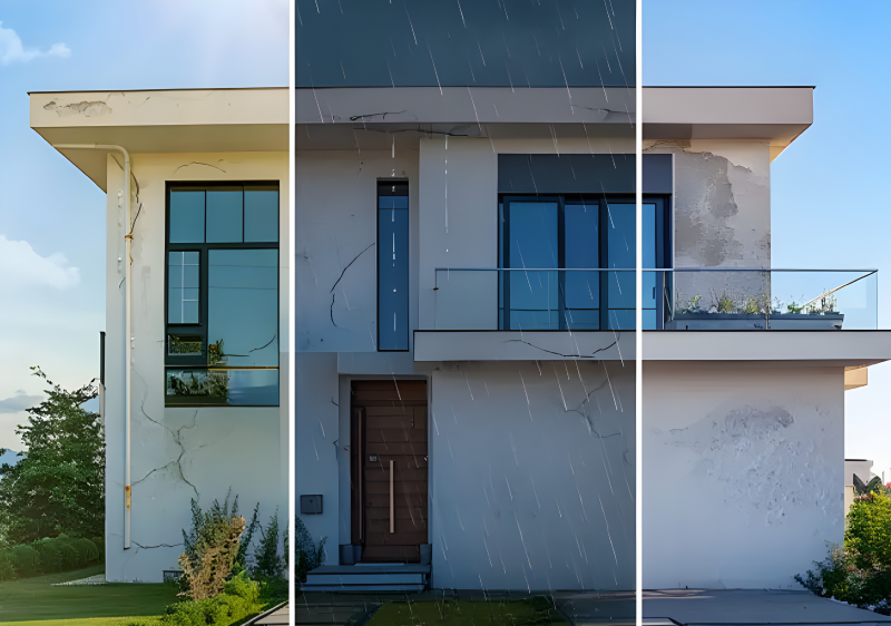 Protective waterproof coating for new exterior walls